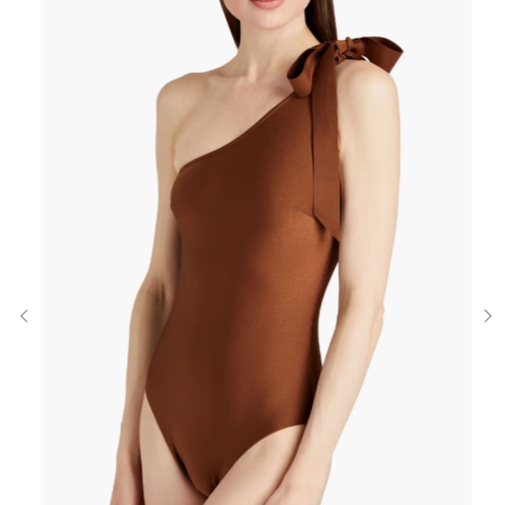 Zimmermann Moonshine Tie-Detail One Shoulder Swimsuit